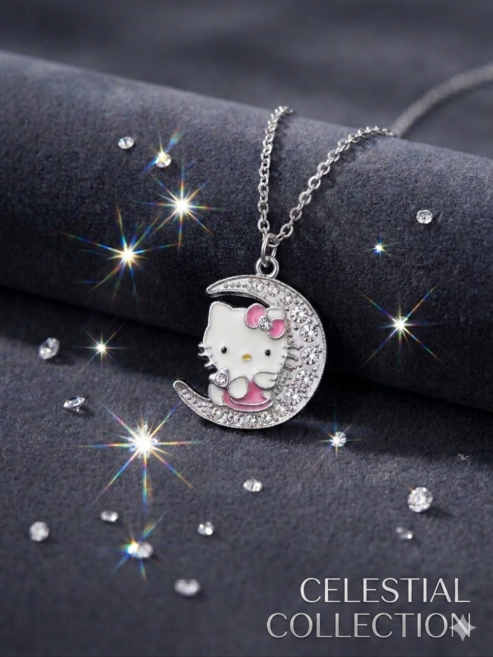 Hello Kitty Silver Pendant Necklace